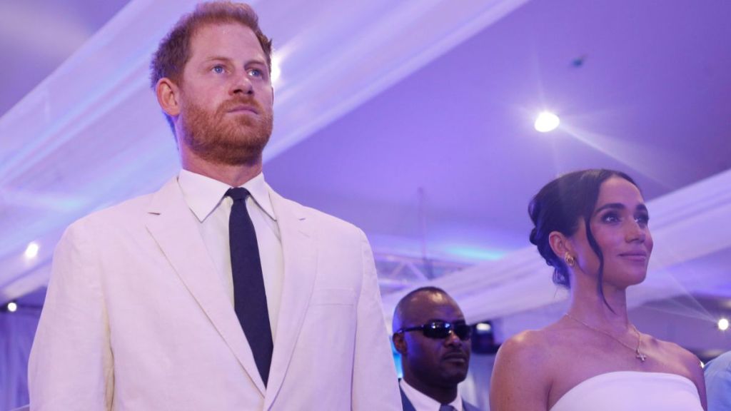 Prince Harry, Duke of Sussex, and Meghan, Duchess of Sussex visit Nigeria Unconquered, a charity organisation that works in collaboration with the Invictus Games Foundation, at a reception at Officers’ Mess on May 11, 2024 in Abuja, Nigeria