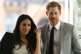 Prince Harry and Meghan Markle attend a reception with delegates from the Commonwealth Youth Forum at the Queen Elizabeth II Conference Centre, during the Commonwealth Heads of Government Meeting on April 18, 2018 in London, United Kingdom
