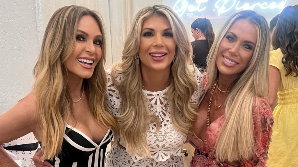 Tamra Judge, Alexis Bellino, and a friend at Alexis's bridal shower
