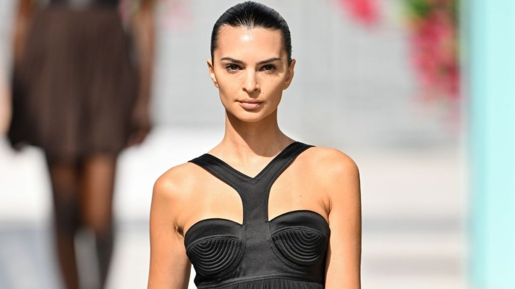 Emily Ratajkowski Poses in Satin Gown in New Photos: 'Skinny Dipping'