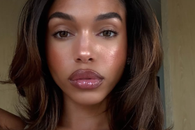 Lori Harvey mini skirt Gucci thong photo