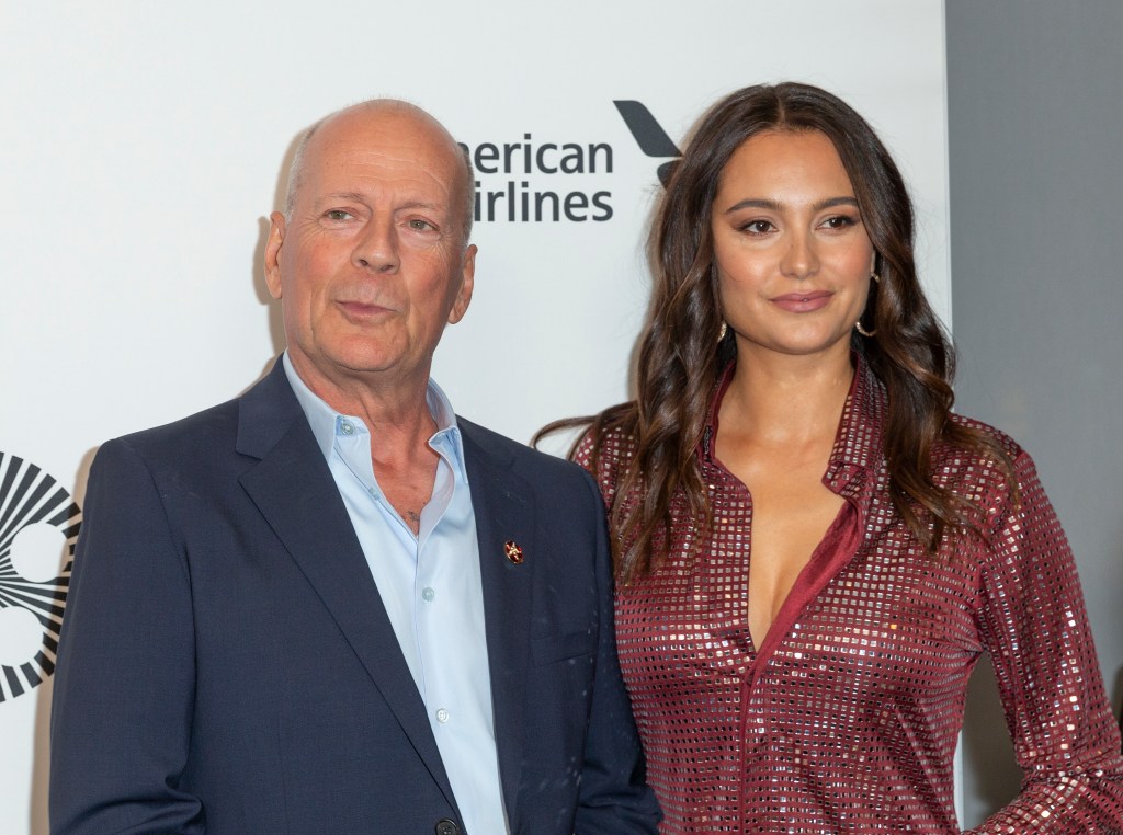 Bruce Willis with wife Emma
