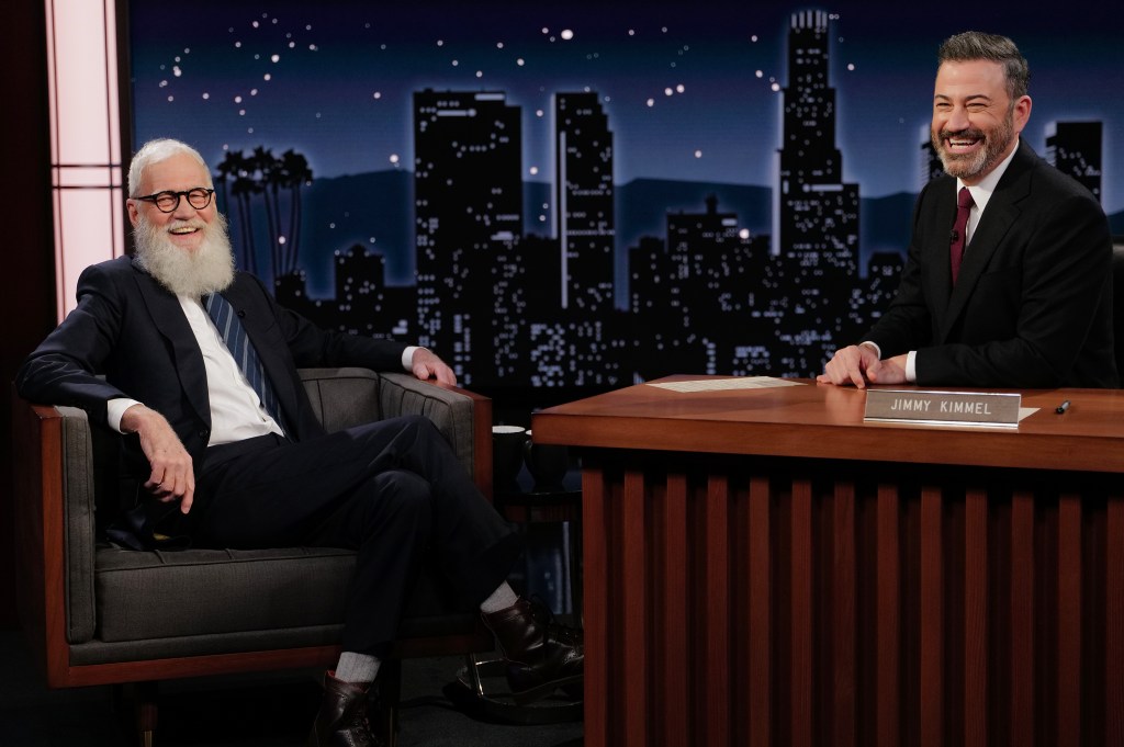 David Letterman and Jimmy Kimmel 