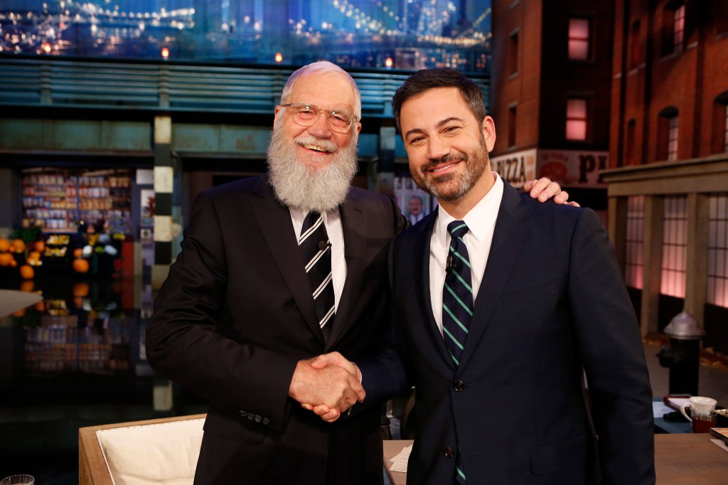 David Letterman and Jimmy Kimmel