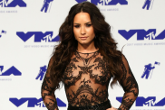 Demi Lovato nude illusion dress photo