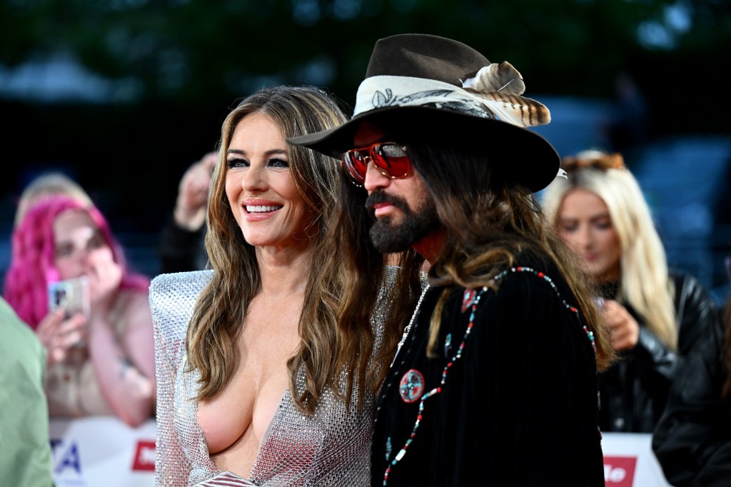 Elizabeth Hurley and Billy Ray Cyrus 
