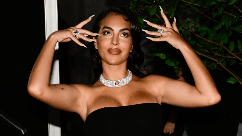 Cristiano Ronaldo's Fiancée Georgina Rodriguez Rocks Mini Black Dress in NYC