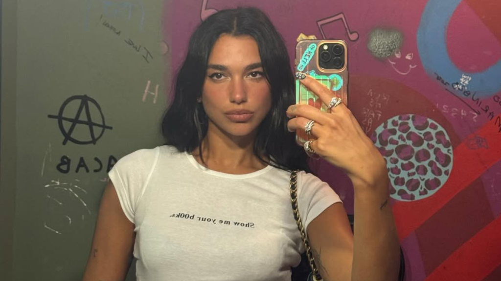 Internet Reacts to Dua Lipa in Black Bralette Top & Pants: 'Queen'