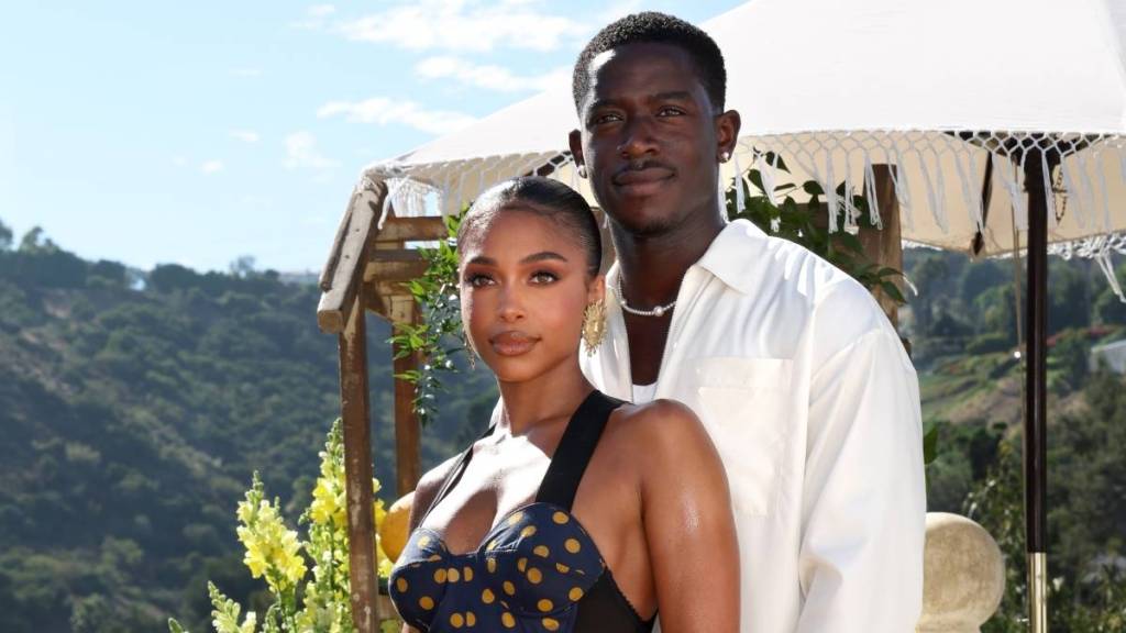 Lori Harvey Rocks a Black String Bikini as She Reconnects With Damson Idris