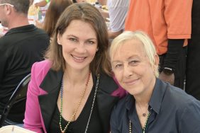 Julia Lemigova with her wife