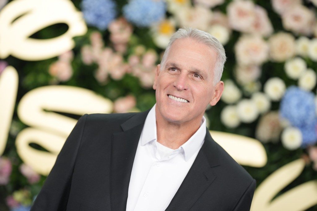 Mel Owens in a black suit at the Disney 2025 Upfronts