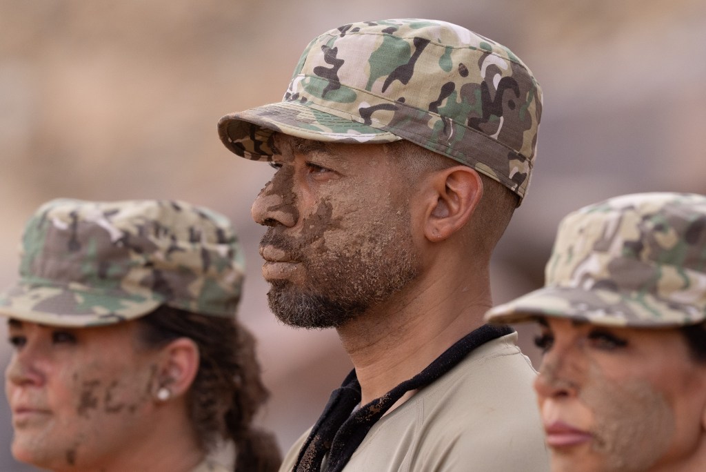 Jussie Smollett, Brittany Cartwright, and Teresa Giudice covered in mud on Special Forces Worlds Toughest Test