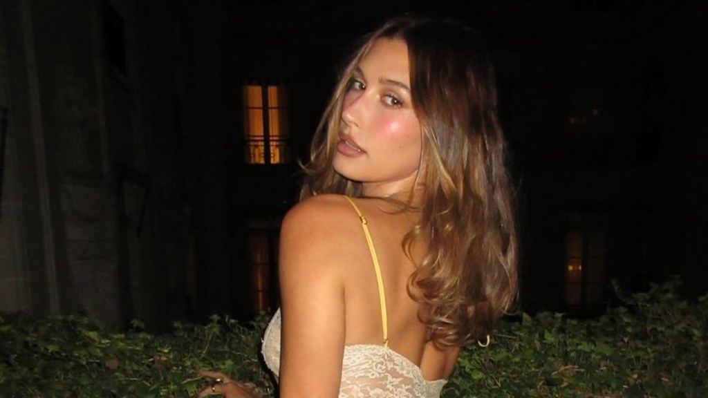 Hailey Bieber Has Fans Saying 'Damn Mother' In Lingerie-Inspired Romper