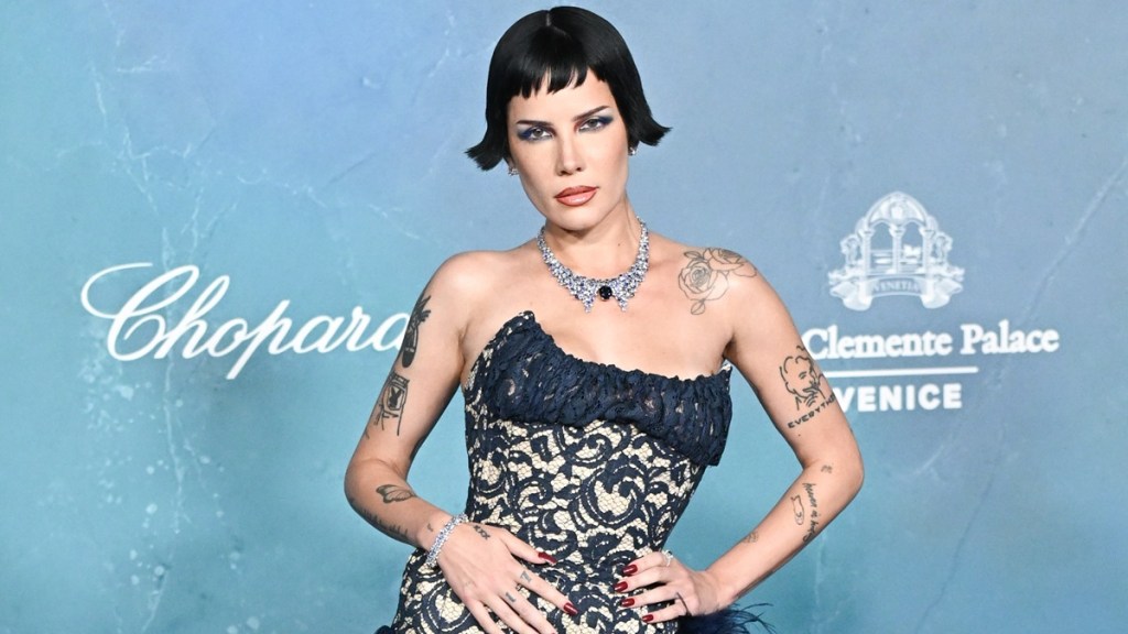 Halsey Leaves Little to the Imagination in a Racy Corset-Style Dress