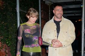Taylor Swift and Travis Kelce have dinner at Waverly Inn on October 15, 2023 in New York City