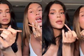 Kylie Jenner Twins With Hailey Bieber in V-Neck Top for New Video