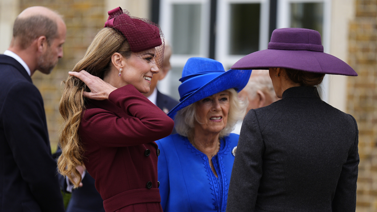 Video Queen Camilla Interrupts Kate Middleton & Melania Trump's