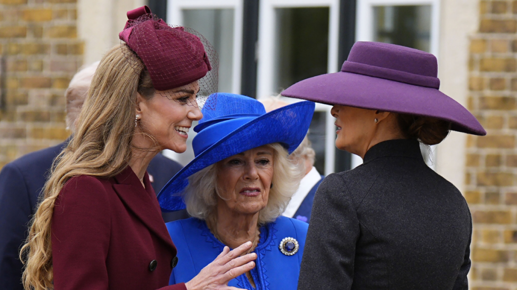 Queen Camilla Kate Middleton hand gesture