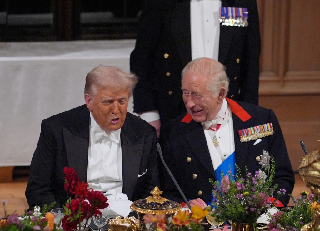 King Charles with a guest from the US