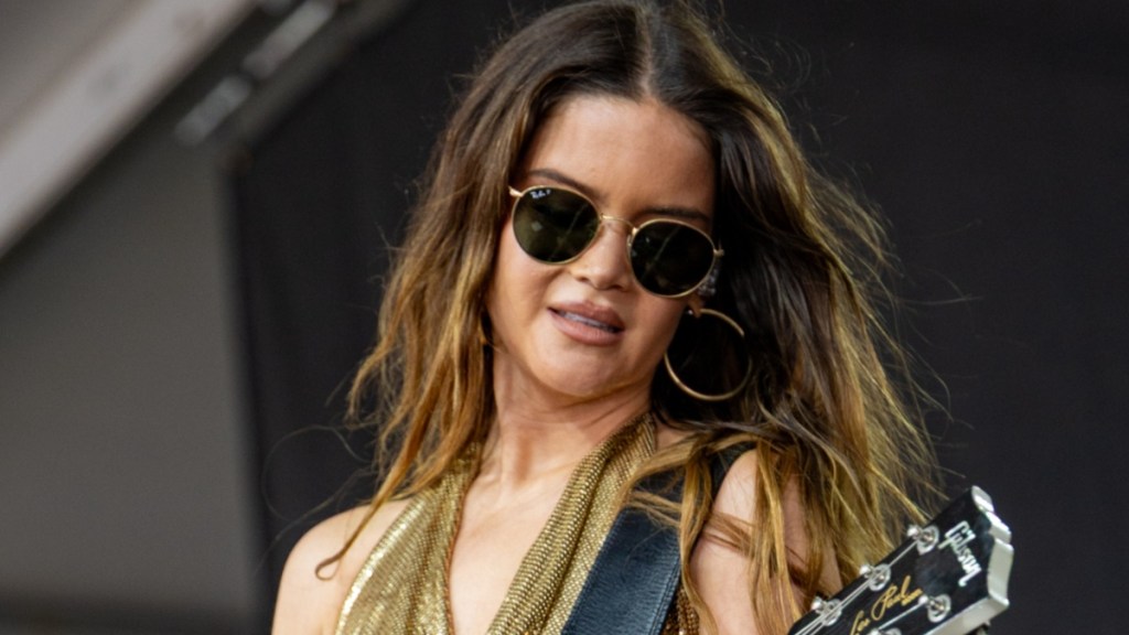 Maren Morris Drops Jaws With Daring Neckline & High Slit Dress