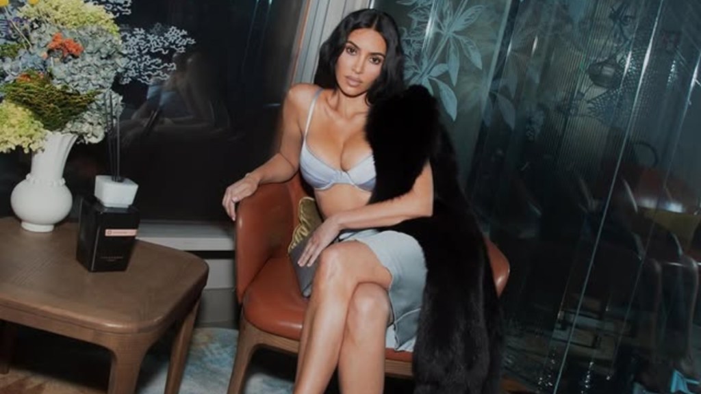 Kim Kardashian Rocks Silk Bra & Skirt in Italy Getaway