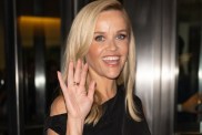 Reese Witherspoon Stuns in Thigh-High Slit Black Dress