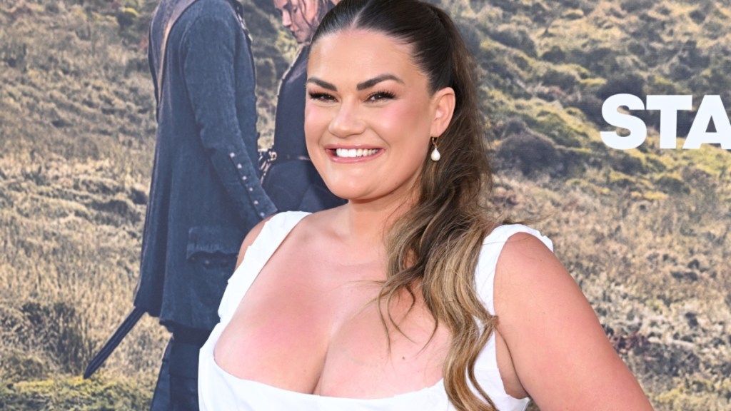 Brittany Cartwright Stuns in Daring Neckline Pink Mini-Dress