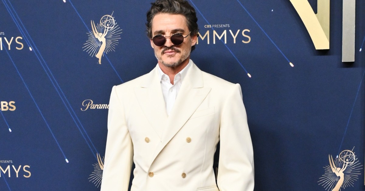 Pedro Pascal Turns Heads in All‑White Céline Suit at Emmys 2025