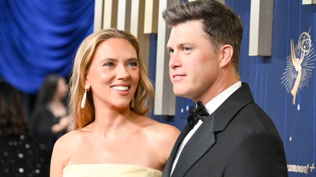 Scarlett Johansson Shares PDA Moment With Husband Colin Jost for a Change