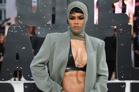 Teyana Taylor Highlights Her Toned Abs in Leather Bra Top at London Premiere