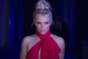 Britney Spears Dances in Off-Shoulder Red Mini Dress in New Video