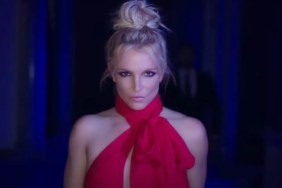Britney Spears Dances in Off-Shoulder Red Mini Dress in New Video