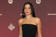 Dua Lipa Rocks an Off-Shoulder Black Dress at NYC Event