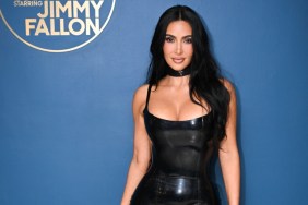 Kim Kardashian Stuns in Latex Dress With Daring Neckline