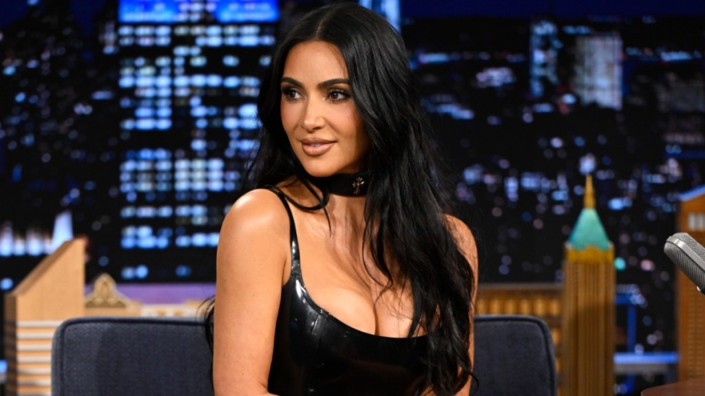 Fans React to Kim Kardashian in Latex Dress With Bold Neckline: 'Breathtaking'