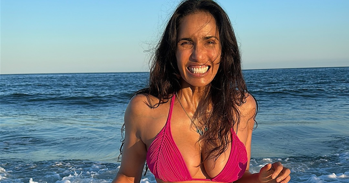 Padma Lakshmi's Birthday Hot Pink Bikini Look Has Fans Going Wild