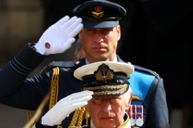 Prince William, Prince of Wales and King Charles III leave after the State Funeral of Queen Elizabeth II on September 19, 2022 in London, England.