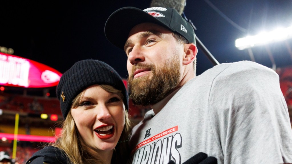 Taylor Swift Spotted Hiding Behind Wall As She Attends Travis Kelce's Game