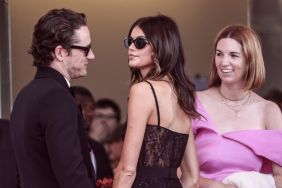 Kaia Gerber and Lewis Pullman attend "The Testament Of Ann Lee" red carpet during the 82nd Venice International Film Festival on September 01, 2025 in Venice, Italy.