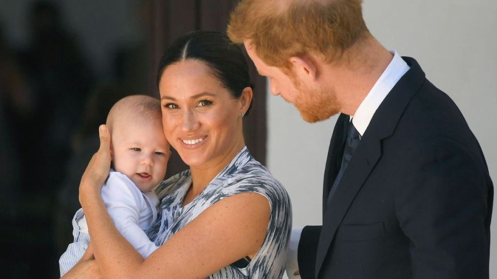 Prince Harry, Duke of Sussex, Meghan, Duchess of Sussex and their baby son Archie Mountbatten-Windsor meet Archbishop Desmond Tutu and his daughter Thandeka Tutu-Gxashe at the Desmond & Leah Tutu Legacy Foundation during their royal tour of South Africa on September 25, 2019 in Cape Town, South Africa.