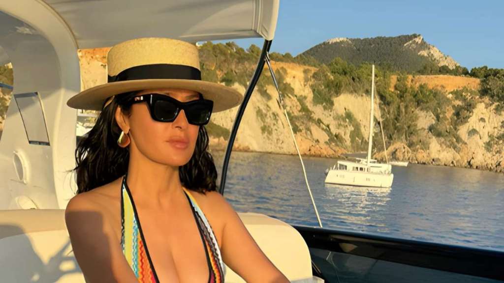 Bikini-Clad Salma Hayek Celebrates Birthday in Sun-Drenched Yacht Photos