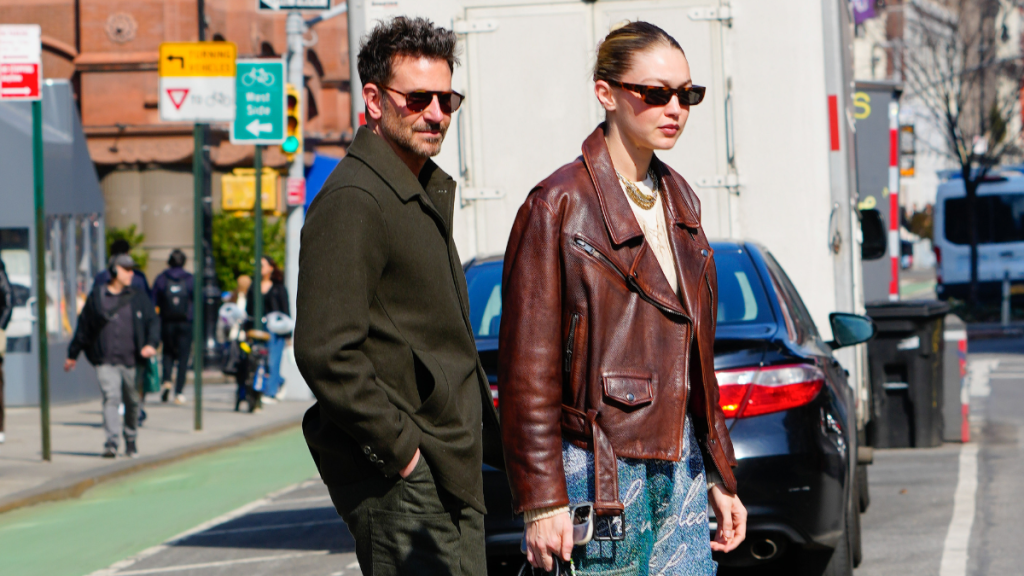 Gigi Hadid and Bradley Cooper are seen on February 27, 2024 in New York City.