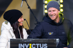 Prince Harry, Duke of Sussex and Meghan, Duchess of Sussex attend the Whistler Welcoming Ceremony during day two of the 2025 Invictus Games on February 10, 2025 in Whistler, British Columbia.