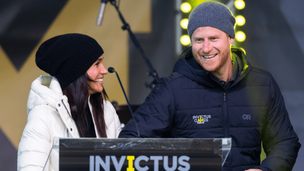 Prince Harry, Duke of Sussex and Meghan, Duchess of Sussex attend the Whistler Welcoming Ceremony during day two of the 2025 Invictus Games on February 10, 2025 in Whistler, British Columbia.
