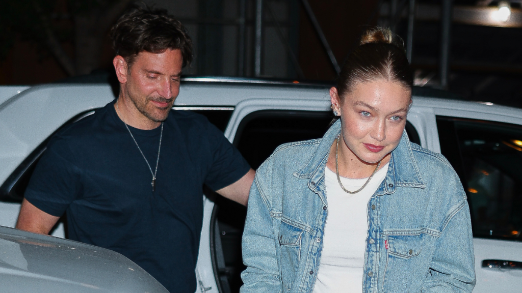 Bradley Cooper and Gigi Hadid are seen in West Village on June 13, 2025 in New York City.