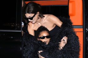 Kylie Jenner and Stormi Webster attend the Valentino Haute Couture Spring/Summer 2024 show as part of Paris Fashion Week on January 24, 2024 in Paris, France.