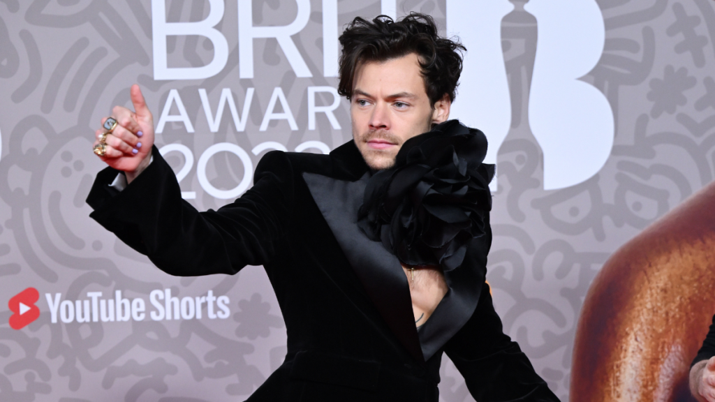 Harry Styles attends The BRIT Awards 2023 at The O2 Arena on February 11, 2023 in London, England.