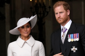 Prince Harry and Meghan Markle, Duke and Duchess of Sussex leave after a service of thanksgiving for the reign of Queen Elizabeth II at St Paul's Cathedral in London, Friday, June 3, 2022 on the second of four days of celebrations to mark the Platinum Jubilee. The events over a long holiday weekend in the U.K. are meant to celebrate the monarch's 70 years of service.