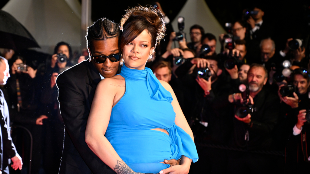 Rihanna and A$AP Rocky depart the "Highest 2 Lowest" red carpet at the 78th annual Cannes Film Festival at Palais des Festivals on May 19, 2025 in Cannes, France.