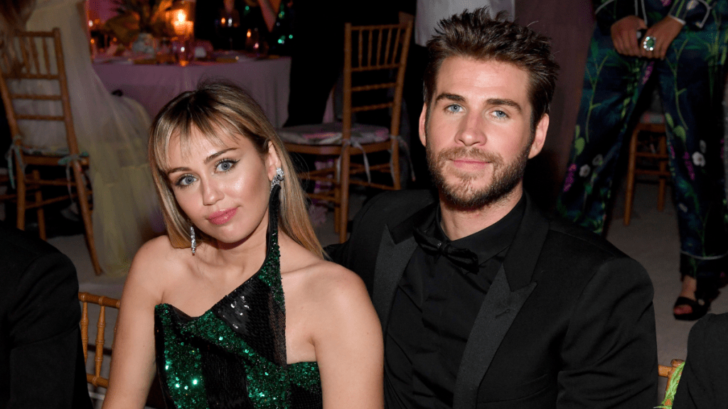 Miley Cyrus and Liam Hemsworth attend The 2019 Met Gala Celebrating Camp: Notes on Fashion at Metropolitan Museum of Art on May 06, 2019 in New York City.